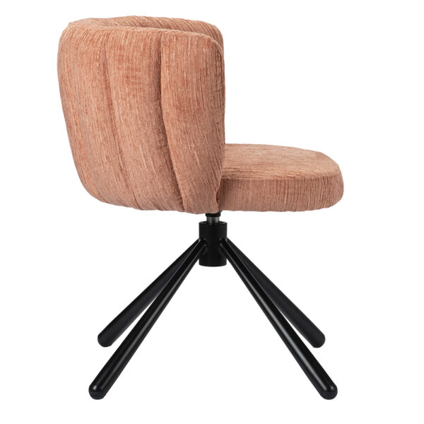 Scaun dining rotativ somon din tesatura Shell - imagine 3