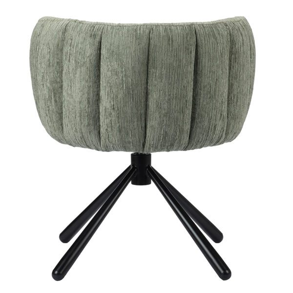 Scaun dining rotativ verde din tesatura Shell - imagine 2