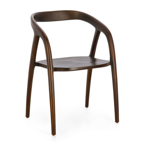 Set 2 scaune dining maro din lemn de tec Sanat