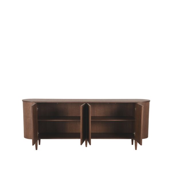 Bufet inferior maro din furnir de stejar 220 cm Olivia - imagine 4