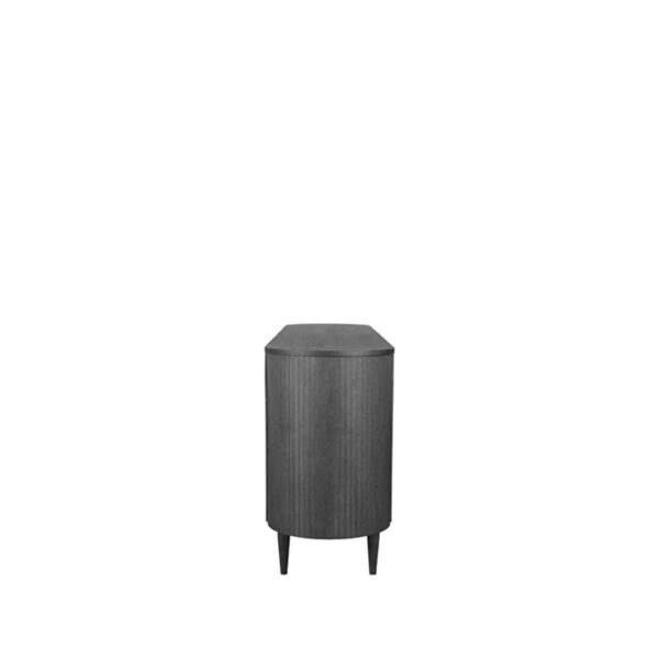 Bufet inferior negru din furnir de stejar 220 cm Olivia - imagine 4