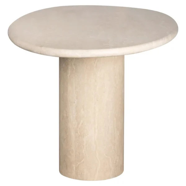 Masa dining bej din travertin si MDF Renaissance - imagine 4