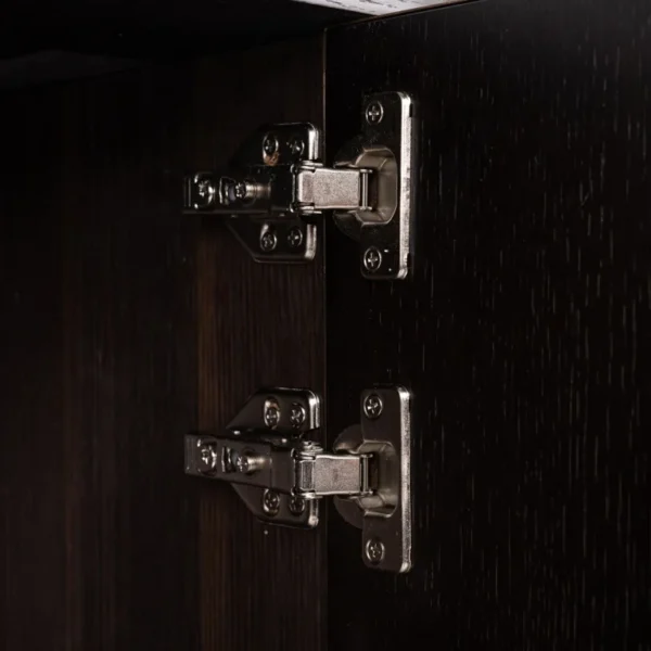 Bufet inferior maro carbune din MDF furniruit si otel Dax - imagine 7