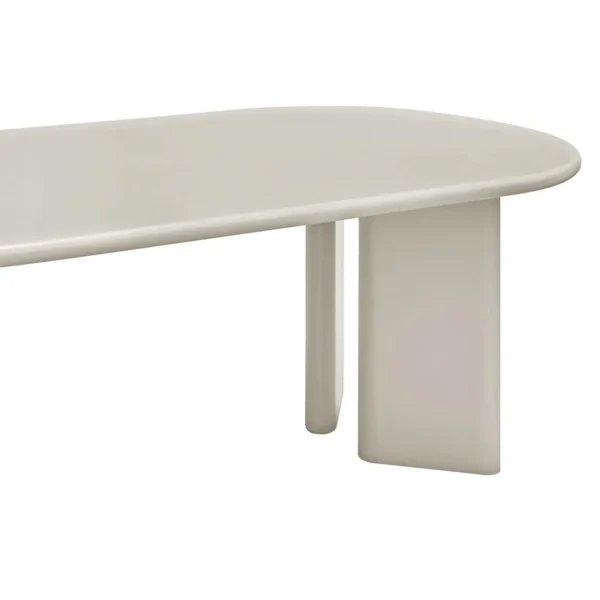 Masa dining ovala crem deschis din MDF Nagano - imagine 4