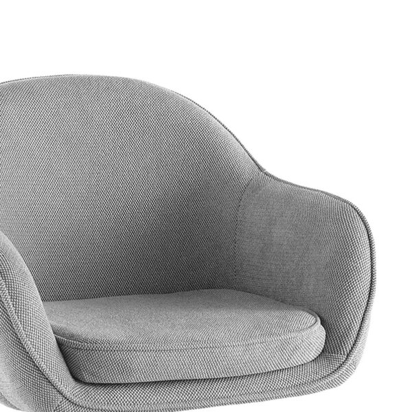 Set 2 scaune dining rotative gri din tesatura texturata Tamera - imagine 3