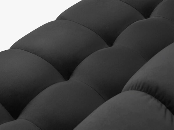 Coltar modular 6 locuri gri inchis din catifea Mamaia - imagine 6