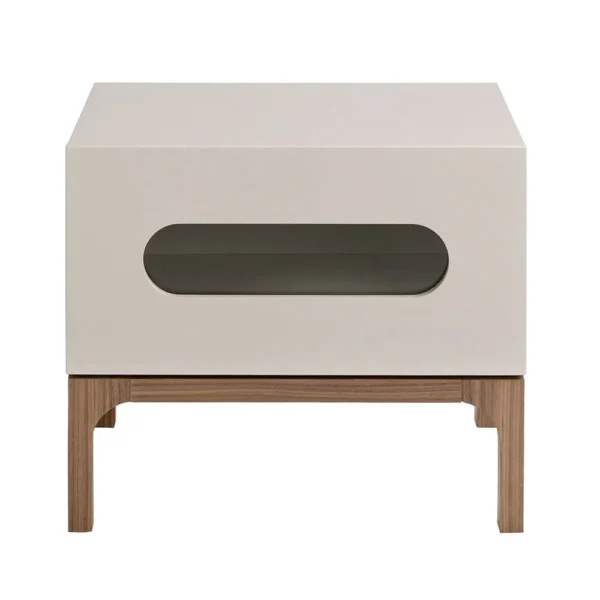 Noptiera gri din MDF cu iluminat Ray - imagine 3