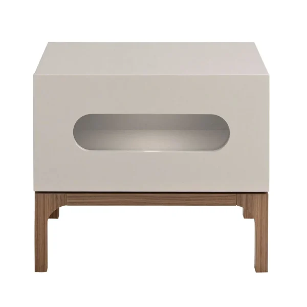 Noptiera gri din MDF cu iluminat Ray - imagine 4