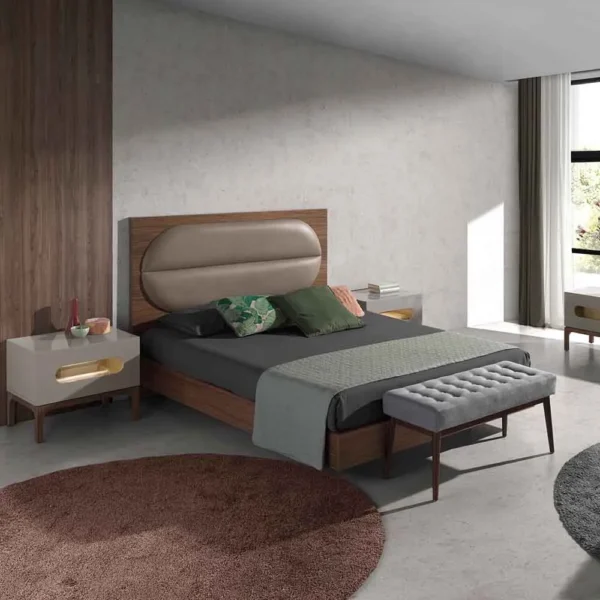 Noptiera gri din MDF cu iluminat Ray - imagine 6