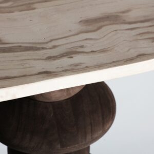 Consola maro din lemn de mango si marmura Vrads