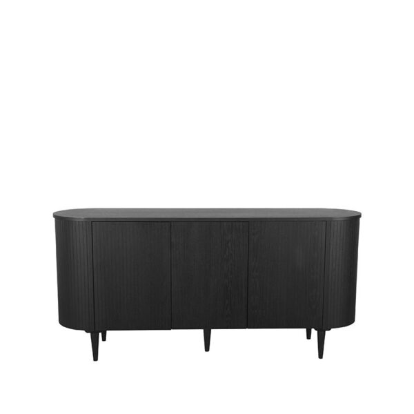 Bufet inferior negru din furnir de stejar 180 cm Olivia - imagine 3