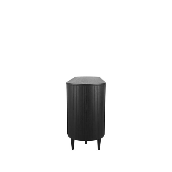 Bufet inferior negru din furnir de stejar 180 cm Olivia - imagine 6