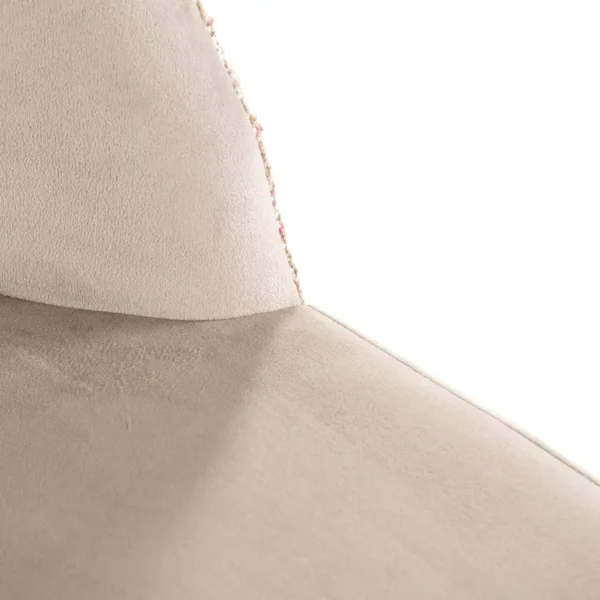 Scaun dining bej/roze din catifea si tesatura Tabitha - imagine 6