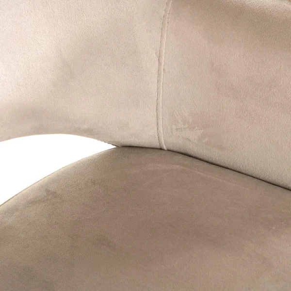 Scaun dining bej/roze din catifea si tesatura Giovanna - imagine 6