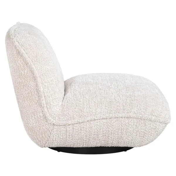 Fotoliu crem din tesatura chenille Ophelia - imagine 4