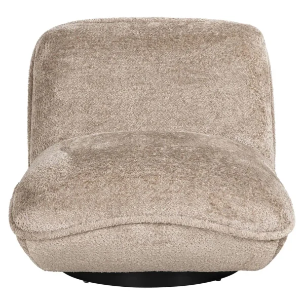 Fotoliu maro deschis din tesatura chenille Ophelia - imagine 3