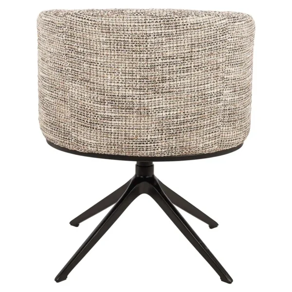 Scaun dining rotativ bej din tesatura texturata Cheyenne - imagine 4
