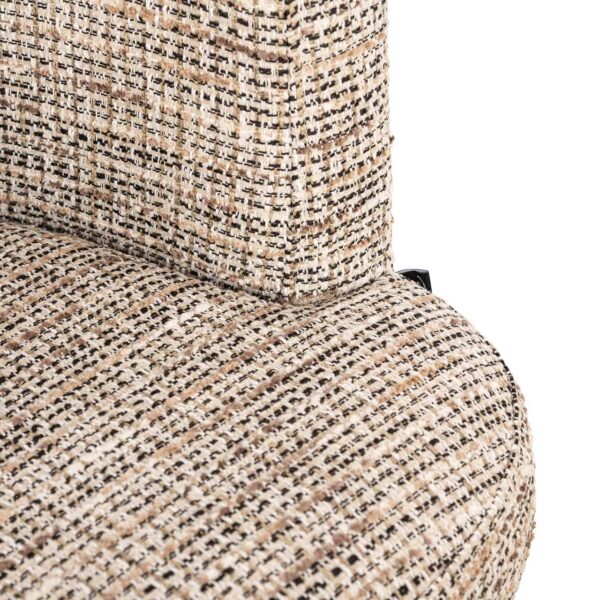 Scaun dining rotativ bej din tesatura texturata Cheyenne - imagine 5