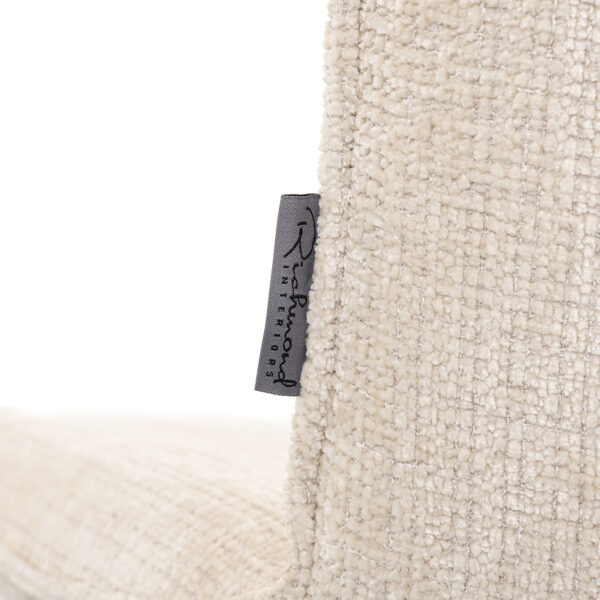 Scaun dining rotativ crem din tesatura chenille Dakota - imagine 7
