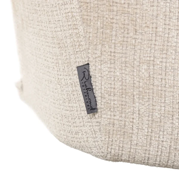 Scaun dining rotativ cu brate crem din tesatura chenille Dakota - imagine 7