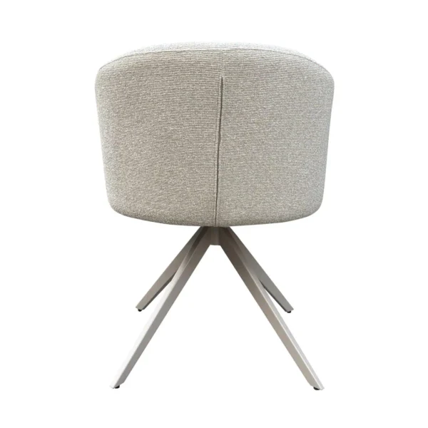 Scaun dining rotativ bej gri din tesatura Olivia - imagine 4