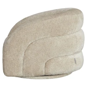 Fotoliu rotativ bej din tesatura chenille Arcus