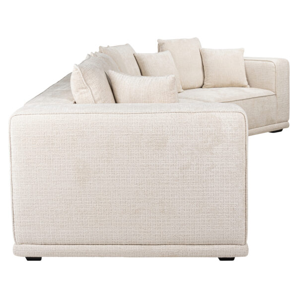 Coltar crem din tesatura chenille Lusso - imagine 4