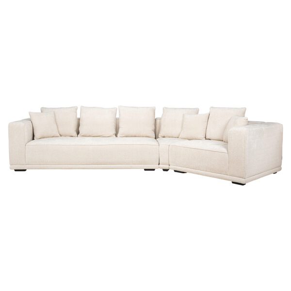 Coltar crem din tesatura chenille Lusso - imagine 3