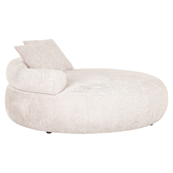 Pat de zi crem din tesatura chenille Tivola - imagine 3