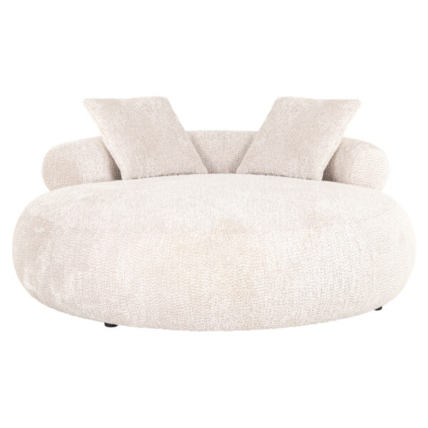 Pat de zi crem din tesatura chenille Tivola - imagine 2