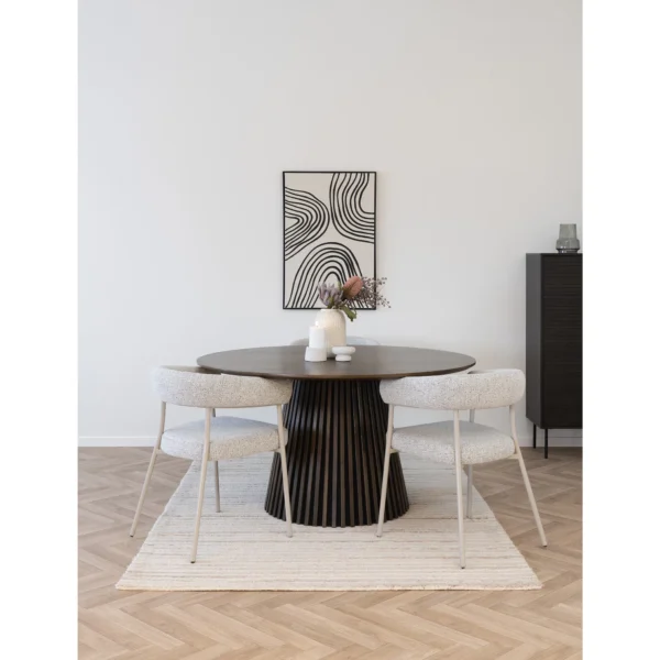 Set 2 scaune dining gri deschis din tesatura Trivio - imagine 8