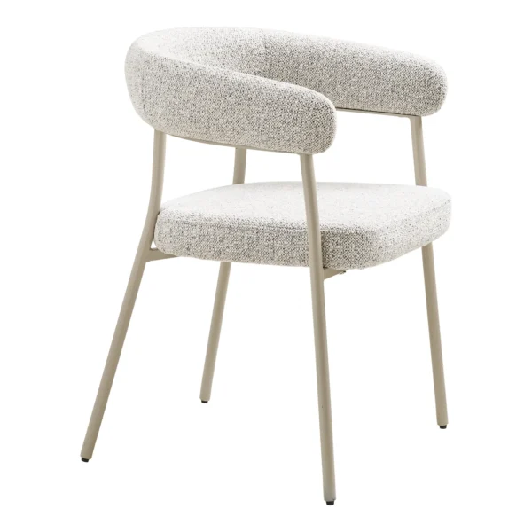 Set 2 scaune dining gri deschis din tesatura Trivio - imagine 3