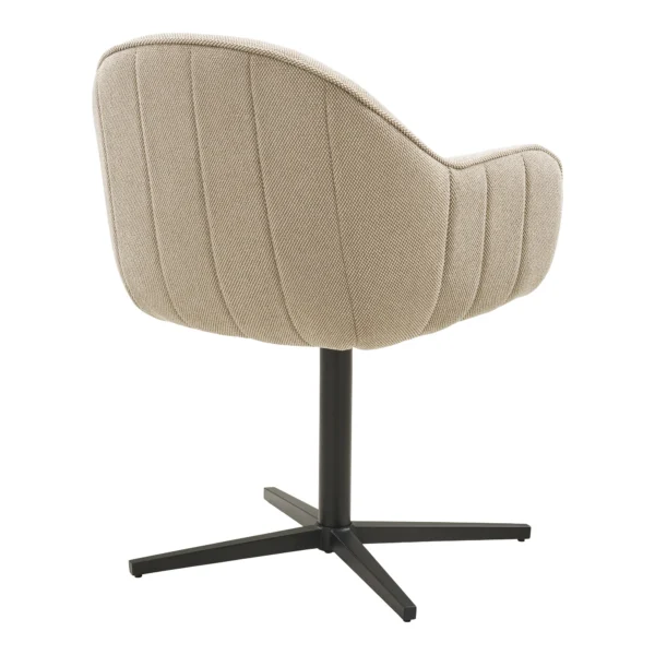 Set 2 scaune rotative dining bej din tesatura Tamera - imagine 5