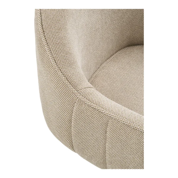 Set 2 scaune rotative dining bej din tesatura Tamera - imagine 6