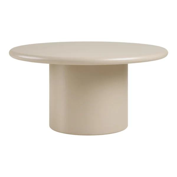 Masa de cafea rotunda crem deschis din MDF Nagano