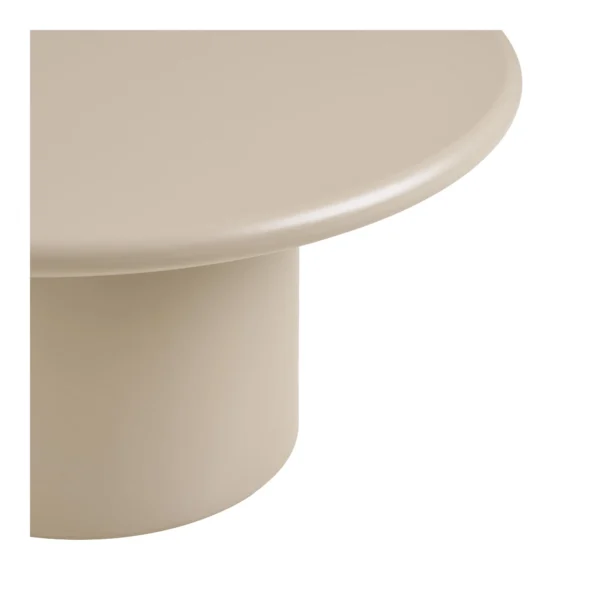 Masa de cafea rotunda crem deschis din MDF Nagano - imagine 4
