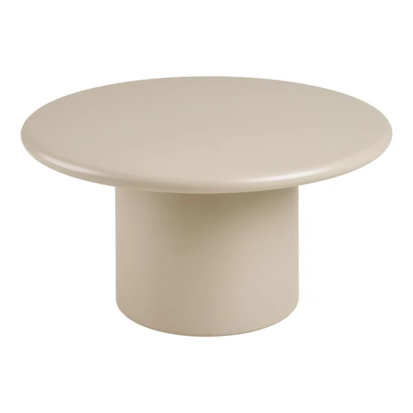 Masa de cafea rotunda crem deschis din MDF Nagano - imagine 3