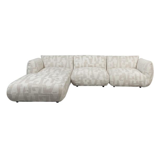 Coltar modular bej din tesatura Amsterdam - imagine 2