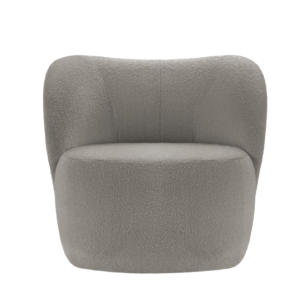 Fotoliu gri din tesatura boucle Saamit