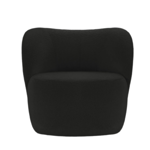 Fotoliu negru din tesatura boucle Saamit