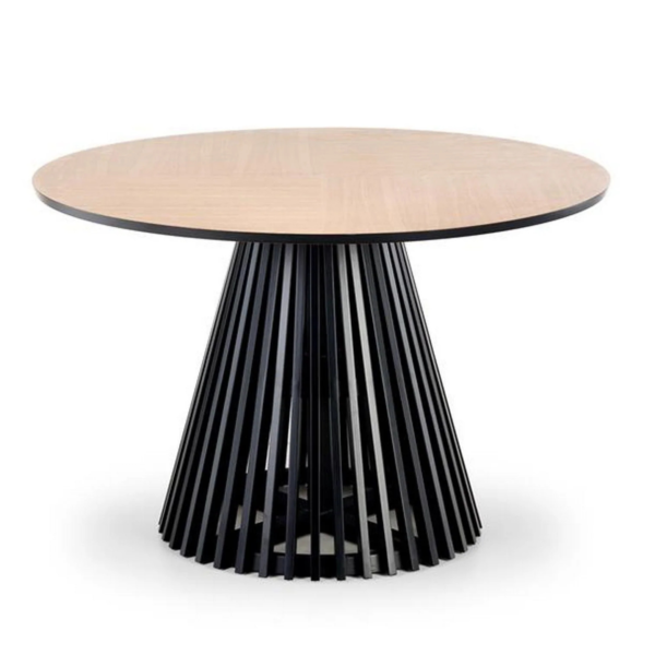 Masa dining rotunda din lemn si metal Vectra