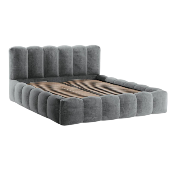 Pat tapitat gri din tesatura chenille Lupine