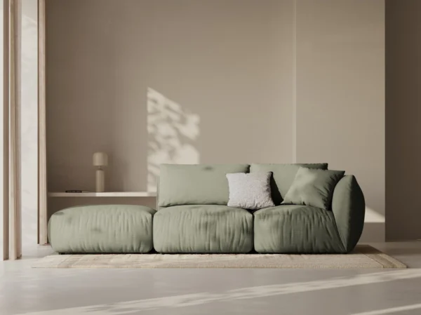 Canapea modulara verde olive din tesatura Chris Left - imagine 2