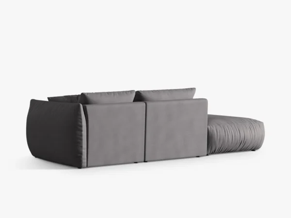 Canapea modulara gri din tesatura Chris Left - imagine 4