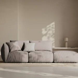 Canapea modulara bej din tesatura Chris Right