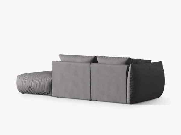 Canapea modulara gri din tesatura Chris Right - imagine 4