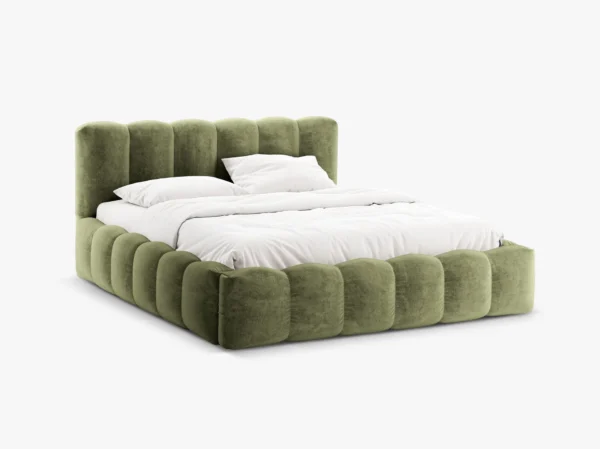 Pat tapitat verde olive din tesatura chenille Lupine - imagine 4