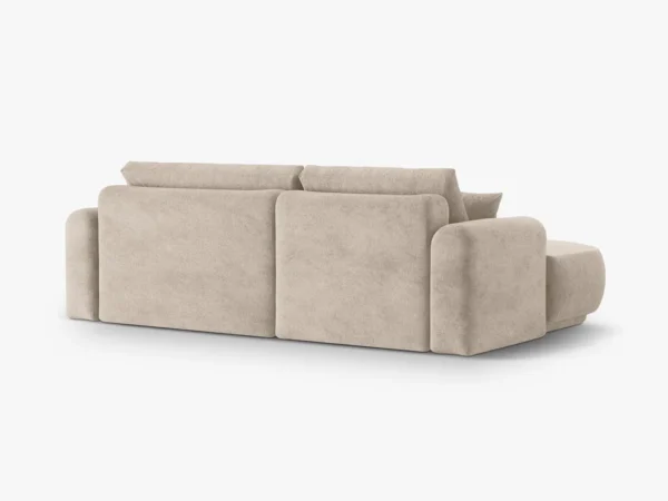 Coltar extensibil bej din tesatura structurata Ella Left - imagine 6