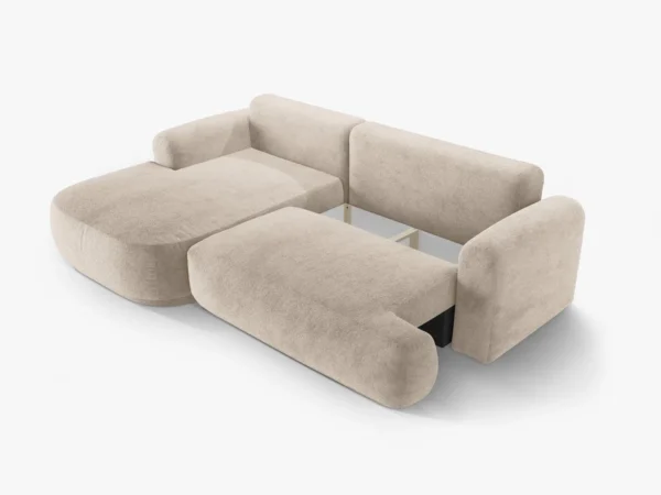 Coltar extensibil bej din tesatura structurata Ella Left - imagine 4