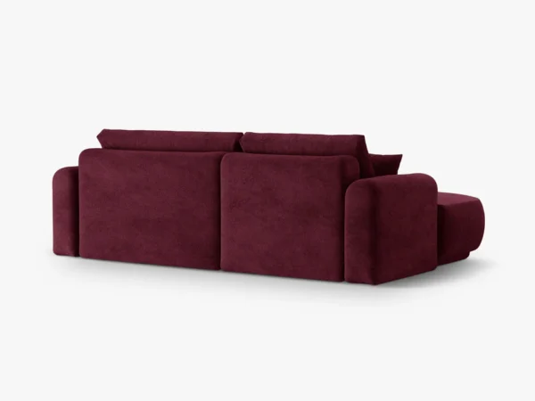 Coltar extensibil rosu burgundy din tesatura structurata Ella Left - imagine 6